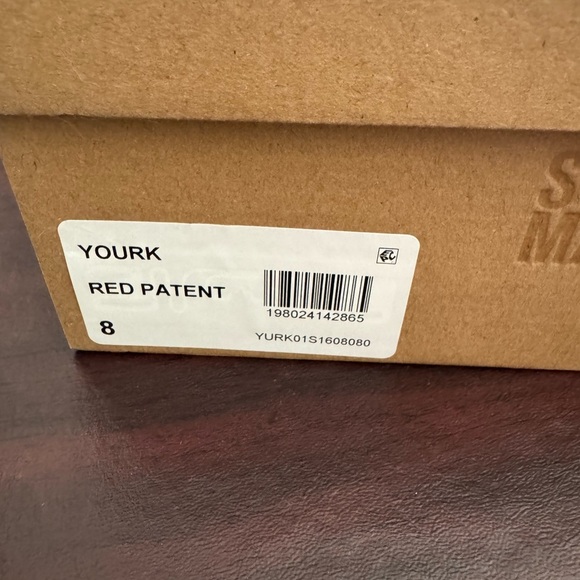 Steve Madden Yourk Red Patent Sling Back Pointed Toe Shoe - Picture 14 of 17